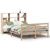 vidaXL Cama com estante sem colch&atilde;o 140x200 cm pinho maci&ccedil;o