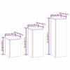vidaXL Suporte para Plantas 3 pcs Branco A&ccedil;o