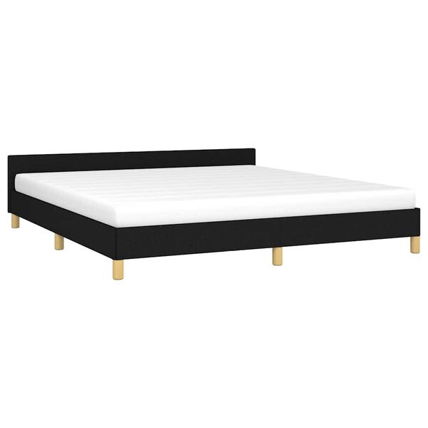 vidaXL Estrutura de cama sem colch&atilde;o 180x200 cm tecido preto
