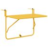 vidaXL Mesa Suspensa para Varanda Mostarda 60 x 39 x 65 cm A&ccedil;o