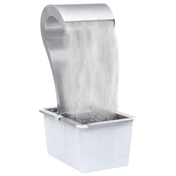 vidaXL Cascata de jardim 52,4x34,2x82 cm a&ccedil;o inoxid&aacute;vel prateado