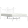 vidaXL Estrutura de cama com cabeceira 120x190 cm metal branco