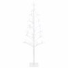 vidaXL &Aacute;rvore de Natal de cord&atilde;o LED Branco 18 x 18 x 120 cm A&ccedil;o