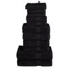 vidaXL 12pcs Conjunto toalhas banho premium SOLUND 600 gsm preto