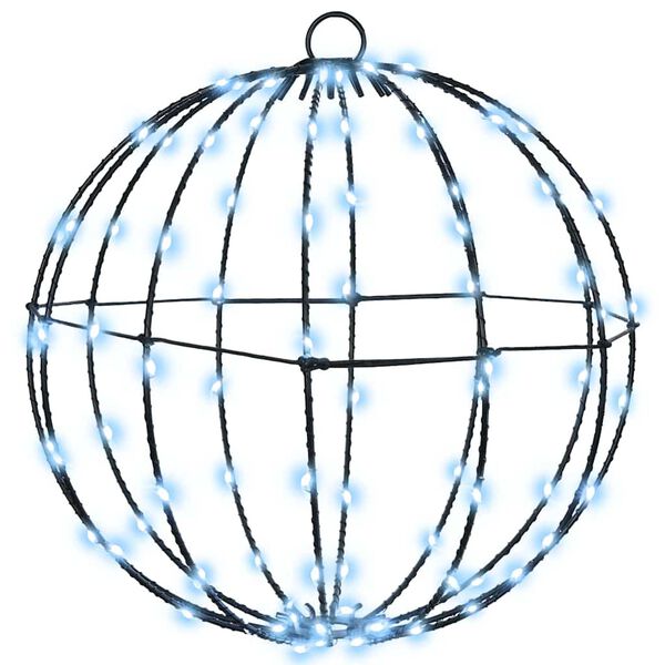 vidaXL Bola com 192 LEDs 2 pcs Branco frio 31,5 x 31,5 x 32 cm Metal