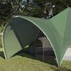 vidaXL Tenda Teepee com telhado Verde e Cinza 600 x 600 x 347 cm