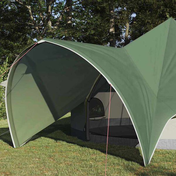 vidaXL Tenda Teepee com telhado Verde e Cinza 600 x 600 x 347 cm