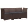 vidaXL Sof&aacute; de Jardim 3 Lugares com Almofadas visual Rattan PP