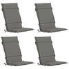 vidaXL Almofadas para Cadeiras Alta em 4 Pe&ccedil;as GEMERT 4 pcs Cinzento