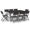 vidaXL 9 pcs conjunto de jantar para exterior a&ccedil;o