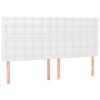vidaXL Cabeceira Branca 180x5x118/128 cm Couro Sint&eacute;tico