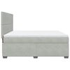 vidaXL Cama com molas/colch&atilde;o 180x200 cm veludo cinzento-claro