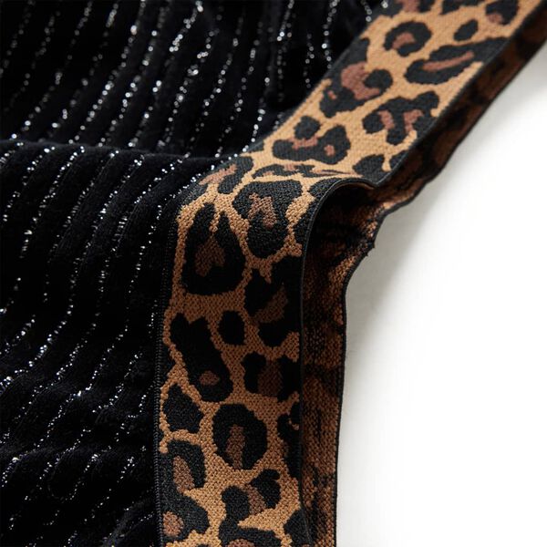 Saia para criança com cinta leopardo preto 92