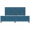 vidaXL Cama Box com cabeceira Azul Escuro 200 x 200 cm Veludo