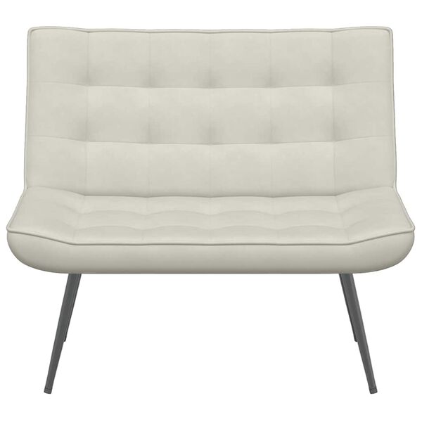 vidaXL Banco 110x74x84 cm veludo cor creme