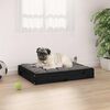 vidaXL Cama para c&atilde;es 61,5x49x9 cm madeira de pinho maci&ccedil;a preto