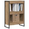 vidaXL Gabinete de Livros Carvalho Artesanal 80 x 30 x 155 cm