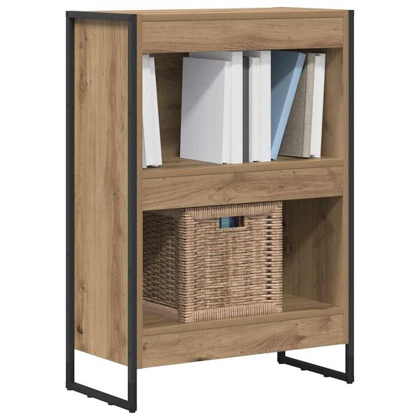 vidaXL Gabinete de Livros Carvalho Artesanal 80 x 30 x 155 cm