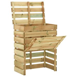 vidaXL Caixa de compostagem ripada 80x50x100 cm pinho impregnado