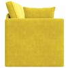 vidaXL Sof&aacute;-cama de ch&atilde;o 200cm Amarelo Veludo