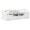 vidaXL Sof&aacute;-cama com gavetas sem colch&atilde;o 90x190 cm branco
