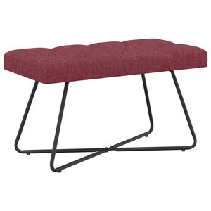 vidaXL Banco com bot&otilde;es estofados Vinho Vermelho 80 x 40 x 46 cm