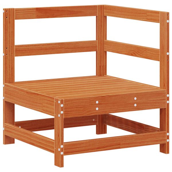 vidaXL Conjunto de Lounge de Jardim 8 pcs Castanho Cera