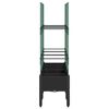 vidaXL Vaso/floreira de jardim c/ treli&ccedil;a 120x40x142,5 cm PP preto