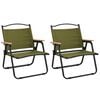 vidaXL Cadeiras de campismo 2 pcs 54x43x59 cm tecido oxford verde