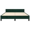 vidaXL Estrutura de cama sem colch&atilde;o 140x190 cm veludo verde-escuro