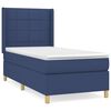vidaXL Cama com molas/colch&atilde;o 90x200 cm tecido azul
