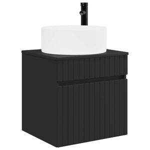 vidaXL Vanidade de Pia de Parede Preto 49 x 44,5 x 65,5 cm