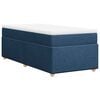 vidaXL Cama com molas/colch&atilde;o 100x200 cm tecido azul