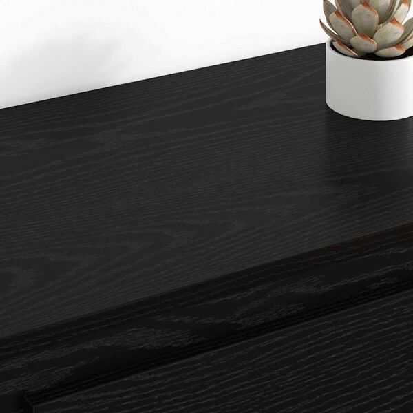 vidaXL Aparadores com gaveta 2 pcs Carvalho Preto 70 x 35,5 x 67,5 cm