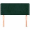 vidaXL Cabeceira de cama veludo 100x5x78/88 cm verde-escuro