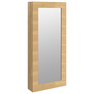 vidaXL M&oacute;vel para joias de parede espelhado 30x8,5x67 cm