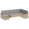 vidaXL Conjunto de Sof&aacute; de Jardim 8 pcs Bege 55 x 62 x 69 cm