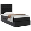 vidaXL Cama com Armazenamento Preto 100 x 200 cm Couro Sint&eacute;tico