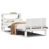 vidaXL Estrutura de cama c/ cabeceira sem colch&atilde;o 90x200 cm branco