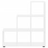 vidaXL Estante em escada derivados de madeira 107 cm branco brilhante