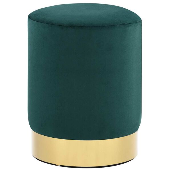 vidaXL Banco 28 x 36 cm veludo verde-escuro e dourado