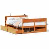 VidaXL Cama sem colch&atilde;o 140x190 cm pinho maci&ccedil;o castanho-mel