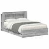 vidaXL Estrutura de Cama com Armazenamento e Cabeceira Sonoma cinzento