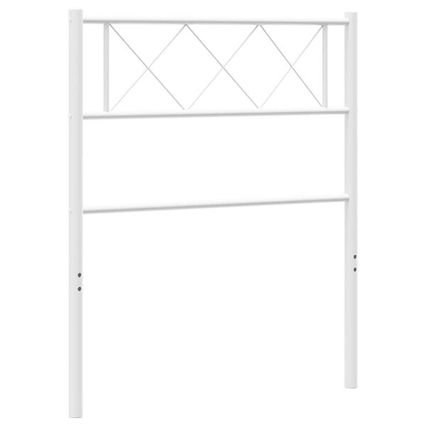 vidaXL Cabeceira de substitui&ccedil;&atilde;o 107 cm metal branco