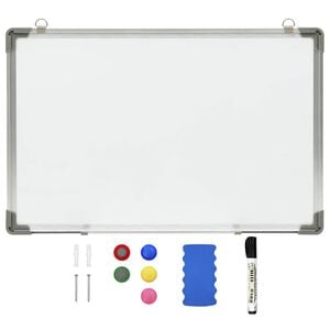 vidaXL Quadro de escrita magnético 50x35 cm aço branco