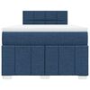 vidaXL Cama boxspring com colch&atilde;o 120x190 cm tecido azul