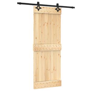 vidaXL Porta Deslizante 80 x 210 cm Natural e Preto