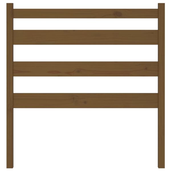 vidaXL Cabeceira de cama 96x4x100 cm pinho maci&ccedil;o castanho mel