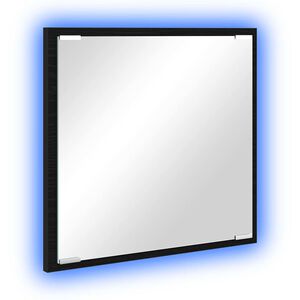 vidaXL Espelho de banheiro LED Carvalho Preto 40 x 37 x 8.5 cm