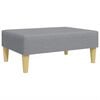 vidaXL Apoio de p&eacute;s 77x55x31 cm tecido cinzento-claro